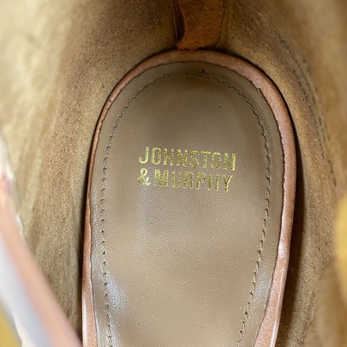Johnston & Murphy Talla 8M Mate Beige Tostado Cuero Cuña Sandalia Zapatos Tirantes Cremallera - Imagen 15 de 15