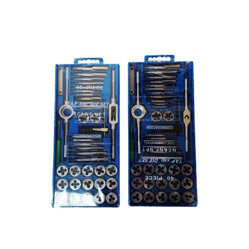 US 40 Pc Carbon Steel SAE & METRIC Tap and Die Set Adjustable Wrench T-Handle - 第 2/11 張圖片
