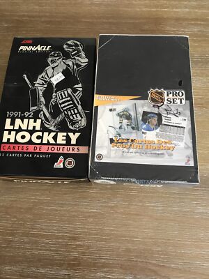1991-92  Score Pinnacle + Pro Set Hockey Wax Box Lot French