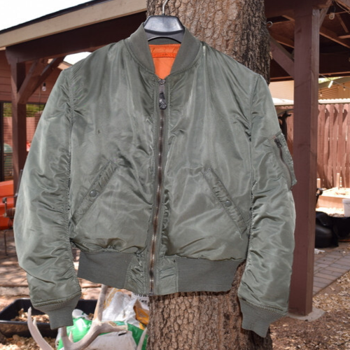 Vintage US Military MA-1 Bomber Flight Flyer’s Man Jacket Medium 1965 Vietnam - Picture 1 of 13