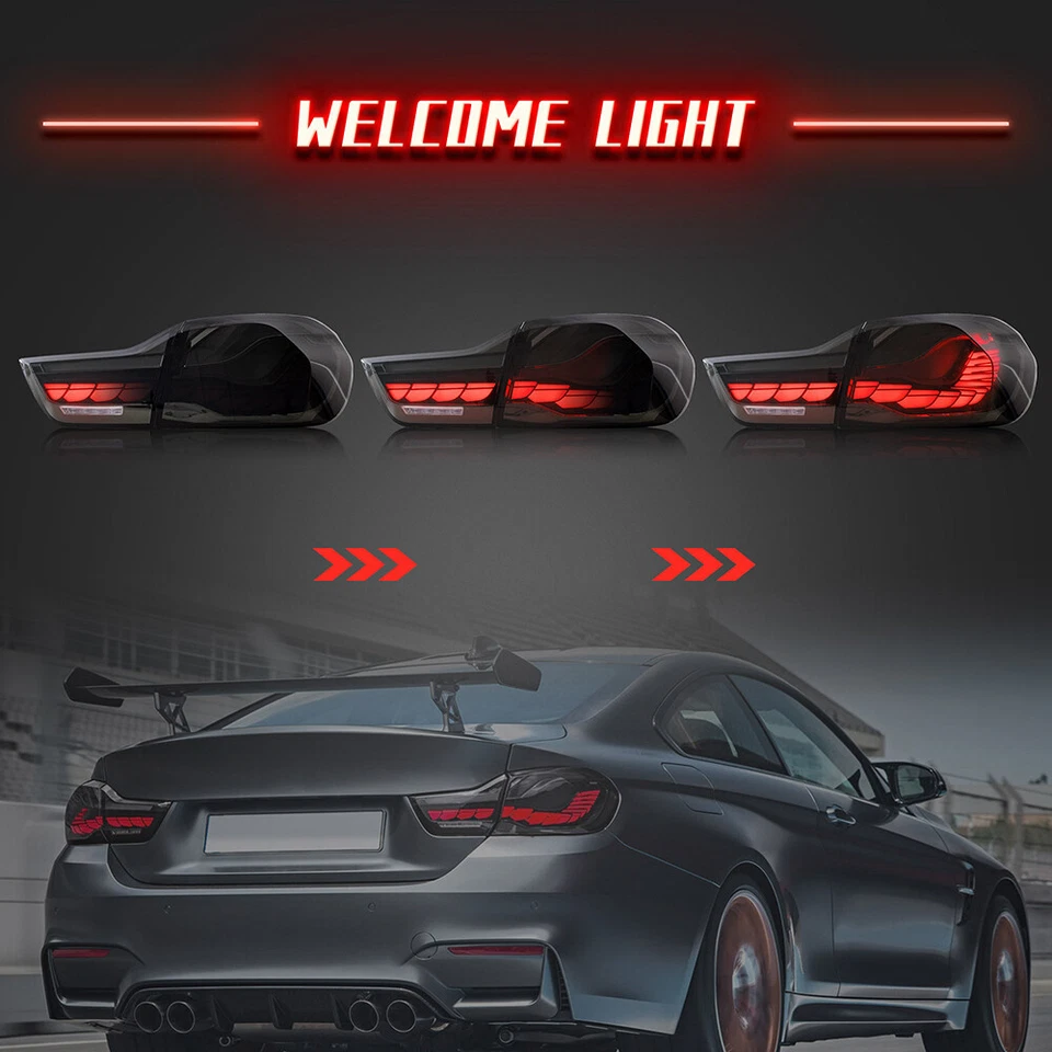 Par de luces traseras VLAND OLED GTS para BMW M4 F32 F33 F36 F82 F83 serie 4 2014-2020 Foto 4 de 4