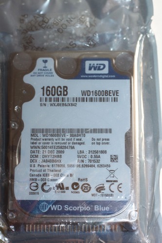 Disque dur IDE 2.5" WESTERN DIGITAL 160 Go ide , PATA Pc portable , NEUF scellé - Photo 2/3