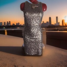 Express Gold Sequin Cut Out Party Club Dress NEW SZ 8 $128 SUPER SEXY! SOLD OUT!