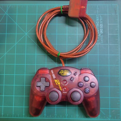 Mad Catz Dual Force 2 Pro Gaming Controller 8226 PlayStation 2 Red Tested Works 