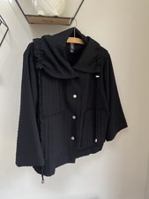 Marlawynne Xs Black Short Textured Jacket Cape Sleeves Fits 10/12