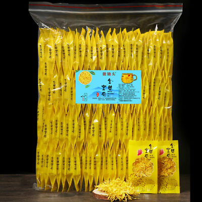 Jin Si Huang Ju Golden Chrysanthemum Tea 100 Flowers Healthy Herbal Tea Natural