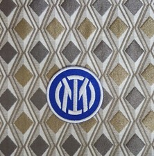 TOPPA PATCH STEMMA INTER CALCIO RICAMATA TERMOADESIVA E DA CUCIRE Diametro 7,5cm