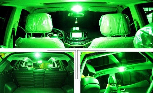 2 Pcs Green T10 192 194 W5W 168 1 SMD Wedge 5050 LED Dome License Light bulb - Picture 4 of 4