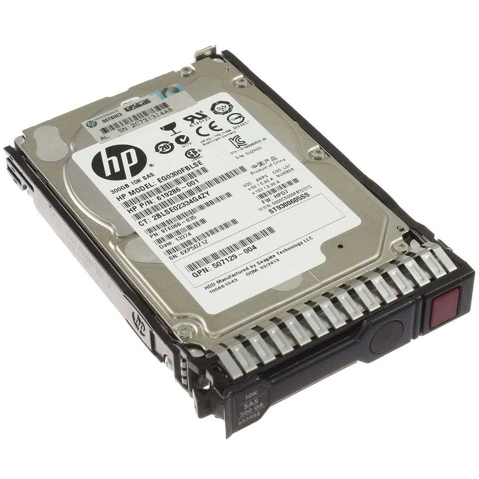 HP SAS Festplatte 300GB 10k SAS 6G DP SFF DL385p G8 - 653955-001/652564-B21