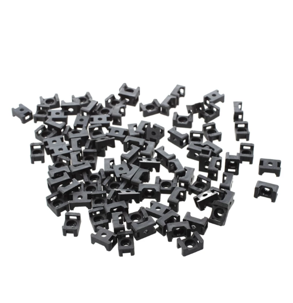 100Pcs Universal 4.5mm Width Cable Tie Saddle Type Mount Base Wire Holder