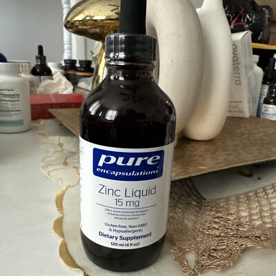 Pure Encapsulations Zinc Liquid 15 Mg Immune Support 120 ml 4 fl oz  Fast Shipp