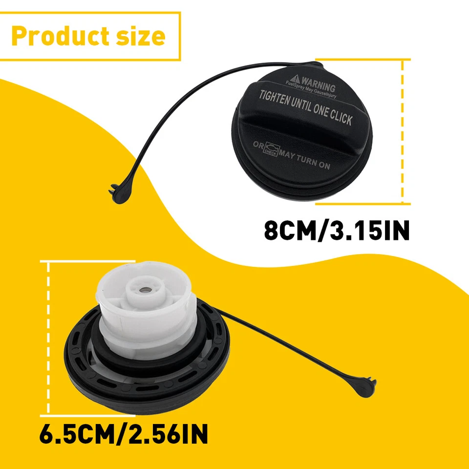 2x Tapa de gasolina del tanque de combustible nueva para Hyundai Accent Elantra Kia Sedona Sportage 2006-20 Foto 4 de 4