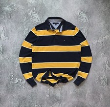 Tommy Hilfiger M Button Up Rugby Sweatshirt Long Sleeve Sweater 00s Vintage 90s