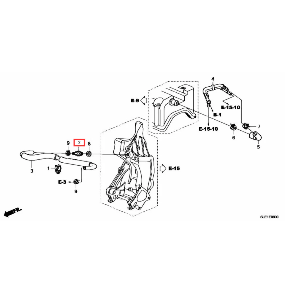 Honda Genuine PCV Valve 17130‑RBB‑A01 – OEM for Crosstour CR-V Accord Civic New - Imagem 2 de 4
