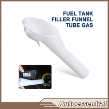 White Capless Fuel Funnel Gas Filler Spout For 09-20 Ford Lincoln 8U5Z-17B068-B