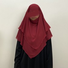Large Overhead Headscarf Women Hijab Muslim Prayer Khimar Full Cover Amira Niqab