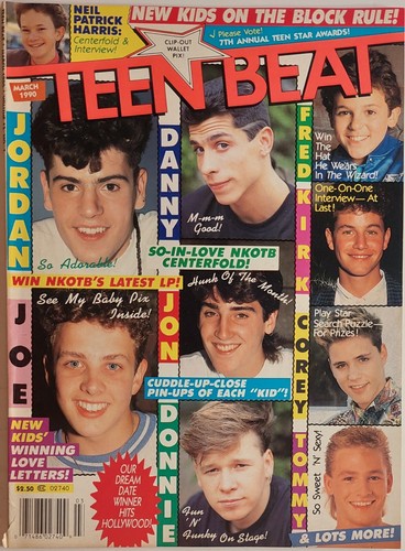 Teen Beat Magazine March 1990 New Kids Block Debbie Gibson Chad Allen Corey Haim