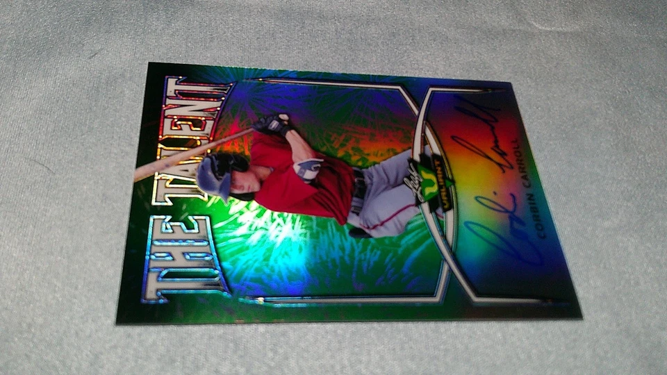 2019 Leaf Valiant - The Talent on card auto Corbin Carroll  67/99 - Image 2 of 4