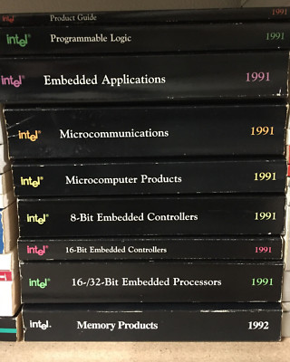 Data Book = Intel Nine Volume Set 1991 Embedded Devices + 1992 Memory =  Lot