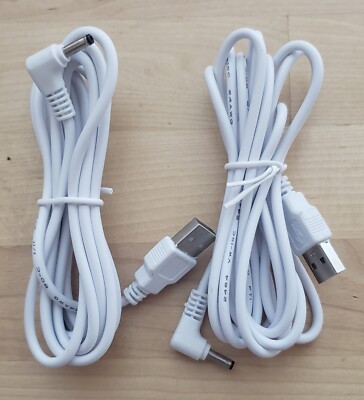 LEOM USB to DC 3.5mm 5V Cord Jack Power Cable US (Lot of 2)