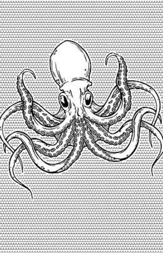 Authentischer Sourpuss Oktopus Krake Duschvorhang Bad Punk Goth Pinup Tattoo - Bild 2 von 3
