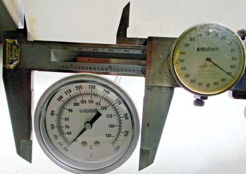 NEW WEISS SST THERMOMETER, 2-7/8" DIA FACE, 2-9/16" DIA NECK, 100 - 280 F DEGREE - Picture 6 of 7