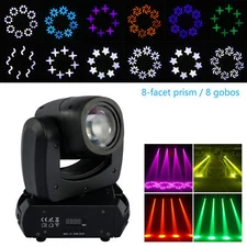 150W LED Moving Head Stage Beam Light DMX DJ 8 Facet Prism + 8 Gobo Strobe Light
