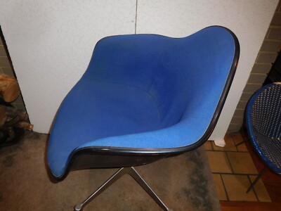 Vintage 11-21-72 Cool Electric Blue Eames/Herman Miller One Piece