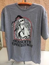 Mens Jack Skellington Seasons Greetings Short Sleeve T Shirt XL