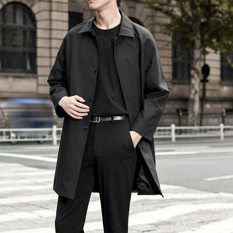 ジャケット・アウター 00s 5351pour les hommes trench coat Y2K Wind Coat Men's Long Jacket 2025 Spring Korean Loose Business
