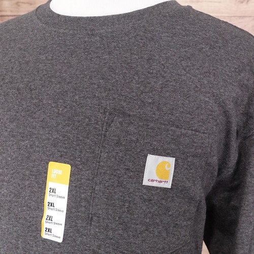 NWT CARHARTT LOOSE FIT K87 CRH GREY SHORT SLEEVE TSHIRT SIZE 2XL XXL NEW! - Bild 2 von 8