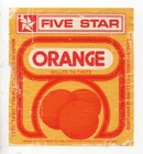 Ireland - Vintage Drink Label - Five Star Limited - Orange