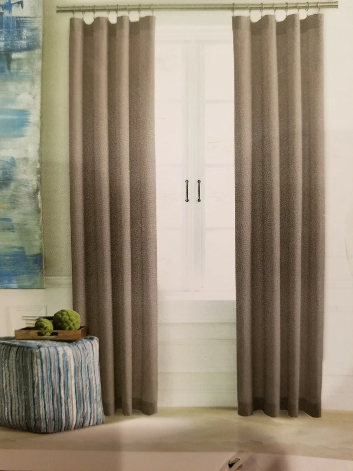 Новый Tommy Hilfiger Emery 100% хлопок 2 оконные панели 50 X 96 дюймов серый - Изображение 2 из 3