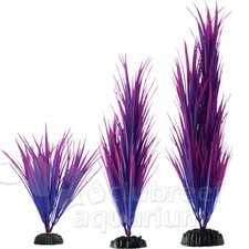 Purple Nile Grass Weighted Base Plastic Aquarium Plant Small/Medium or Large