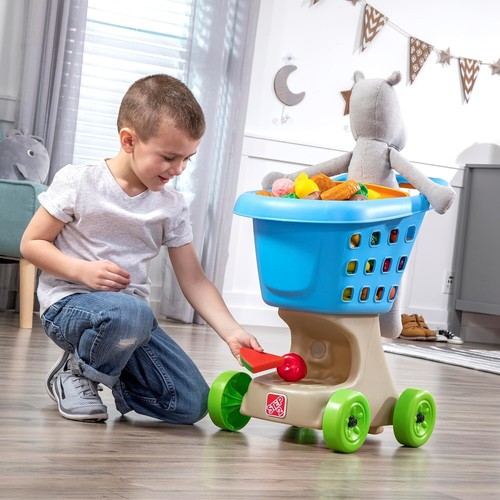 Imaginative Toddler Shopping Cart with Non-Scratch Wheels - Safe for Indoor Play - Picture 9 of 9