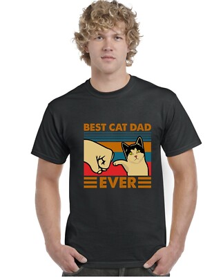 T-Shirt Best Cat Dad Ever Erwachsene lustig Herren T-Shirt Top