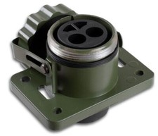 2 Polig 50mm&sup2; 24V NATO Steckdose Olivgr&uuml;n