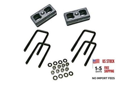 RealTruck  1.5'' Block Kit for GM 2500 | Rear Lift Blocks, U-Bolts, & Hardware