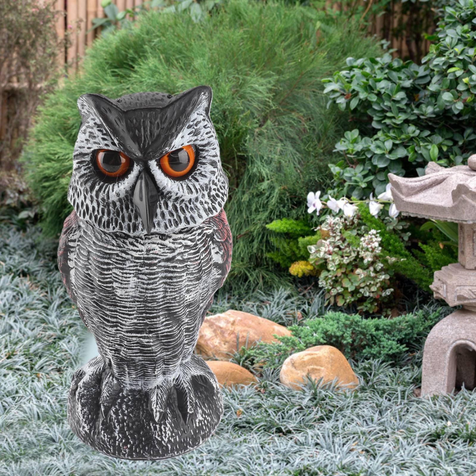 Plastic Owl Sun Proof Waterproof Exquisitely Crafted Owl Decoy To Scare Birds.