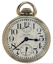 Superior Art Deco Waltham Up Down Indicator Running Railroad Watch 23j