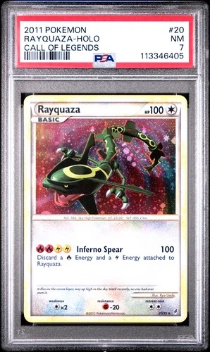 2011 POKEMON CALL OF LEGENDS RAYQUAZA #20 HOLO PSA 7 NM #113346405