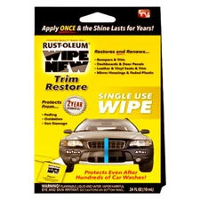 Wipe New Trim Restorer Wipe-On Cloth Applicator, 0.34 fl. oz.