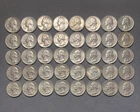 One Roll of 1964 Washington Quarters 90% Silver P