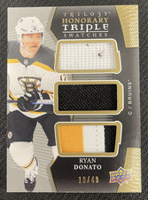 2018-19 UPPER DECK TRILOGY RYAN DONATO ROOKIE TRIPLE PATCH #ed 19/49