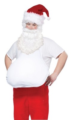 Santa Belly Stuffer Christmas Fancy Dress Up Halloween Adult Costume Accessory