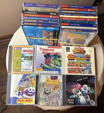 VINTAGE Lot of 23 PC CD ROM Early Education Games  As Is  Good Used Condition