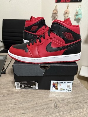 Size 11 Nike Air Jordan Mid Reverse Bred Black Red 2021
