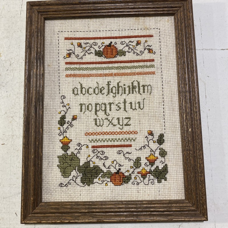 Autumn Band Sampler Cross Stitch Pattern Alphabet