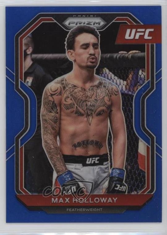 2021 Panini Prizm UFC Blue Prizm 93/199 Max Holloway #77 1wv