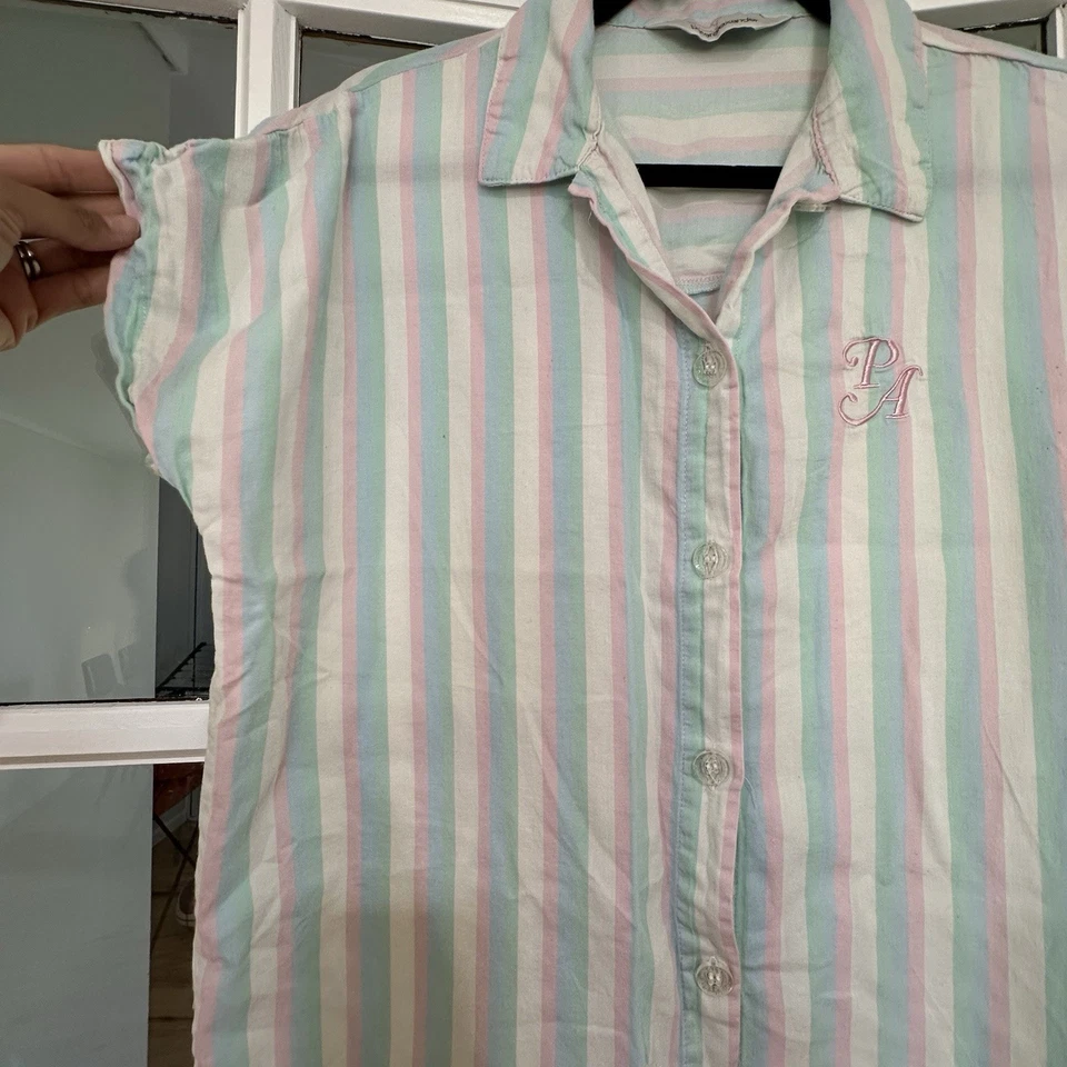 Pijama nocturno PETER ALEXANDER de algodón con botones talla pequeña AU 8 EN MUY BUEN ESTADO Foto 2 de 4